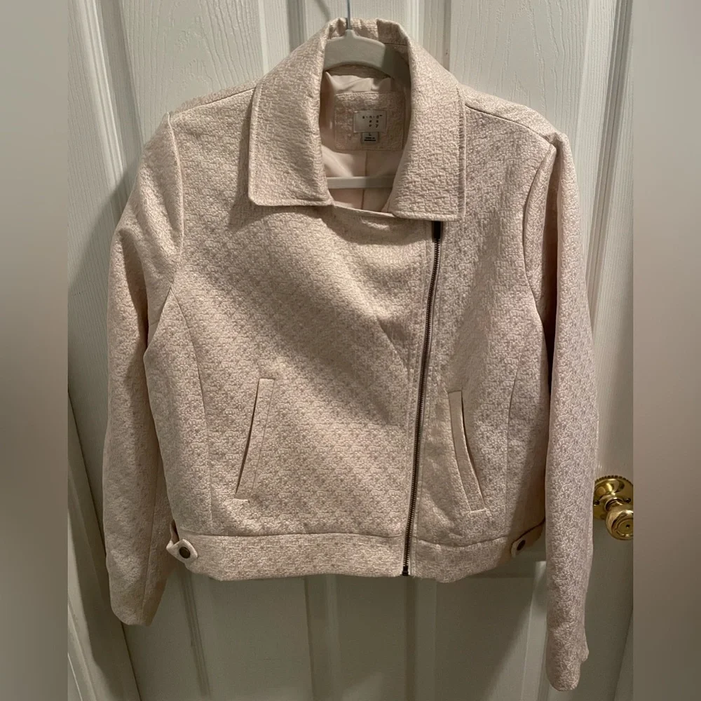 A New Day- Cream w/ Gold flecks- Blazer- Size large - Picture 4 of 6